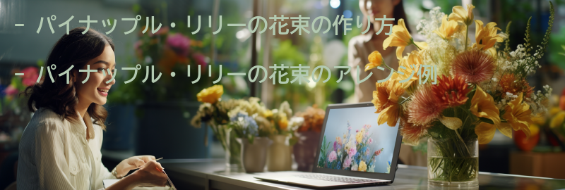 パイナップル・リリーの花束の作り方とアレンジ例の要点まとめ
