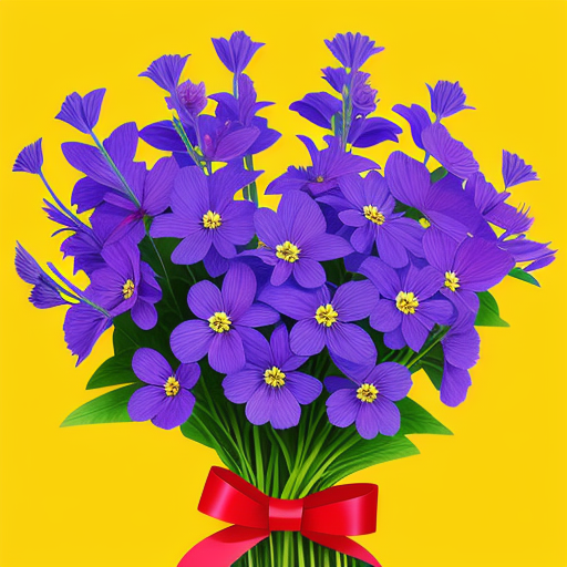 カンパニュラの花束のアレンジメントアイデア