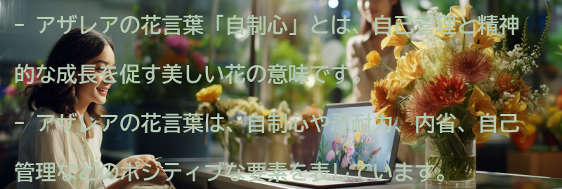 アザレアの花言葉「自制心」とは何を意味するのかの要点まとめ