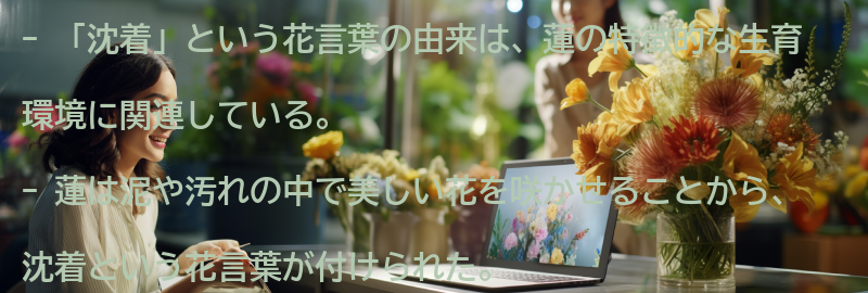 「沈着」という花言葉の由来の要点まとめ