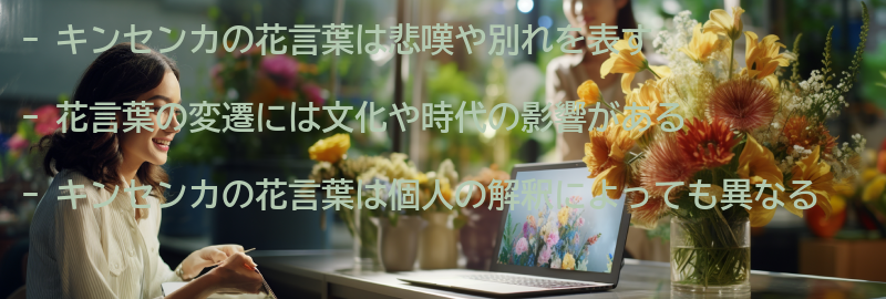 キンセンカの花言葉の変遷の要点まとめ