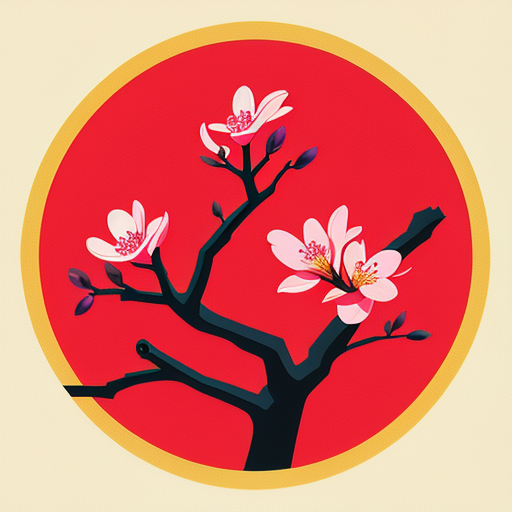 忠実さの象徴としてのすももの花