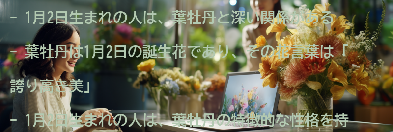 1月2日生まれの人と葉牡丹の関係の要点まとめ