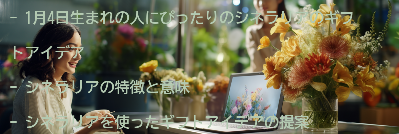 1月4日生まれの人にぴったりのシネラリアのギフトアイデアの要点まとめ