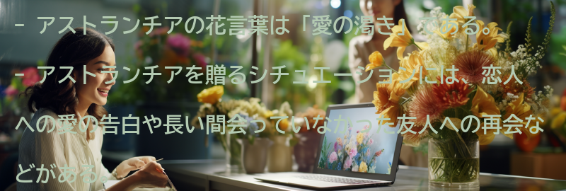 アストランチアを贈る時のシチュエーションの要点まとめ
