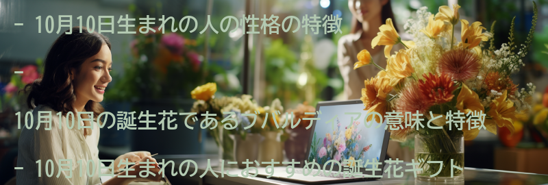 10月10日生まれの人におすすめの誕生花ギフトの要点まとめ