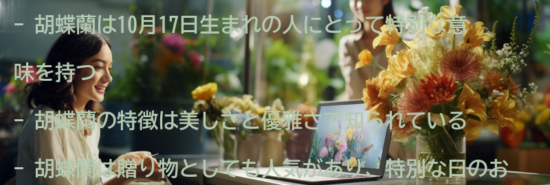 胡蝶蘭の意味と特徴の要点まとめ