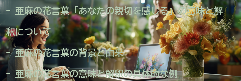 亜麻の花言葉「あなたの親切を感じる」の意味と解釈の要点まとめ