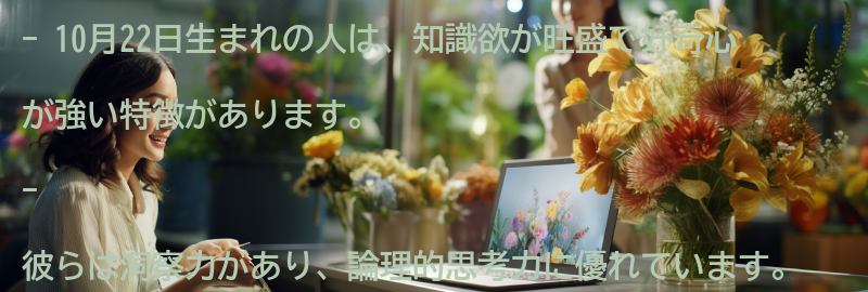 10月22日生まれの人の特徴とは？の要点まとめ