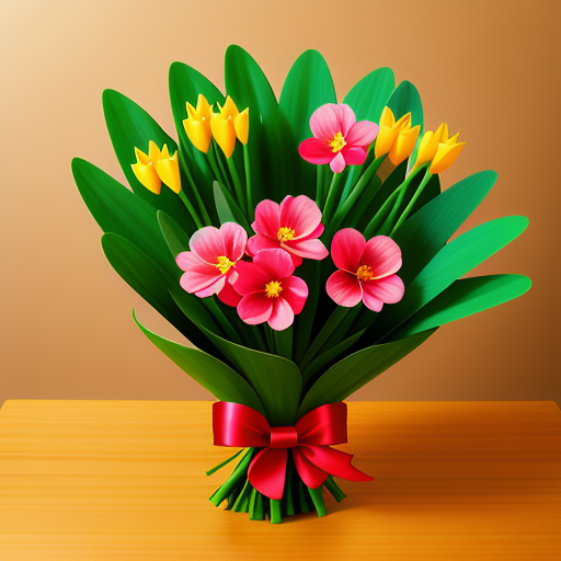 口紅水仙の花束のアレンジメントアイデア