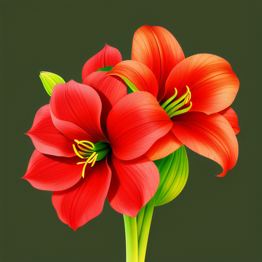 アマリリスを使ったおしゃべりをテーマにしたアレンジメントアイデア