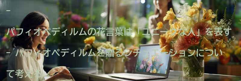 パフィオペディルムを贈る時のシチュエーションの要点まとめ