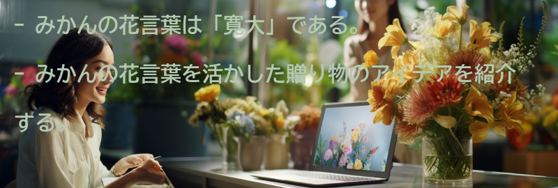 みかんの花言葉を活かした贈り物のアイデアの要点まとめ