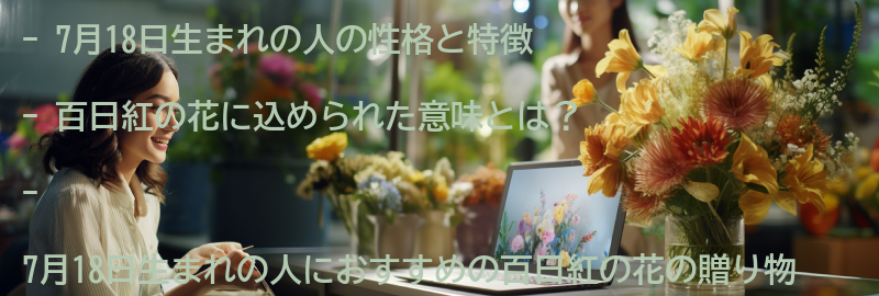 7月18日生まれの人におすすめの百日紅の花の贈り物の要点まとめ