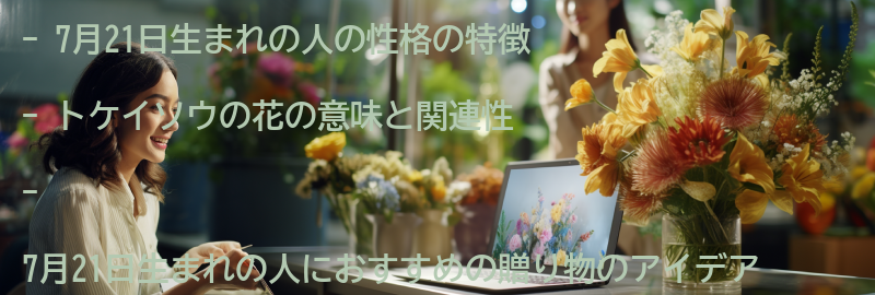 7月21日生まれの人におすすめの贈り物の要点まとめ