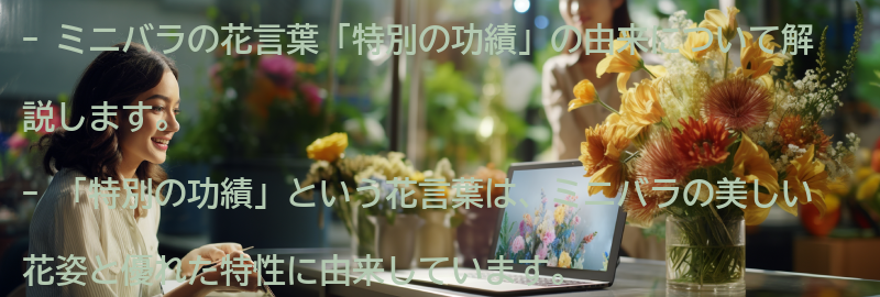 「特別の功績」という花言葉の由来の要点まとめ