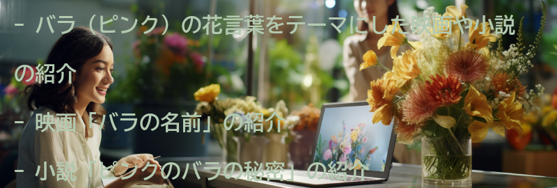バラ（ピンク）の花言葉をテーマにした映画や小説の紹介の要点まとめ