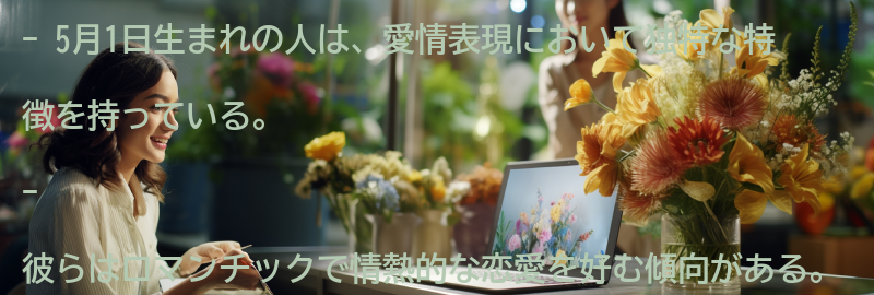 5月1日生まれの人の愛情表現と恋愛傾向の要点まとめ
