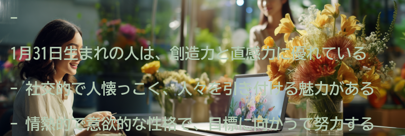 1月31日生まれの人の特徴とは？の要点まとめ