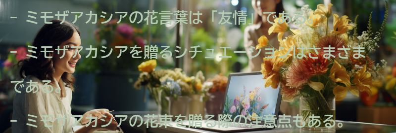 ミモザアカシアを贈る時のシチュエーションの要点まとめ