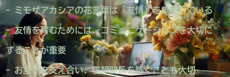 ミモザアカシアの花言葉を活かした友情の育み方の要点まとめ