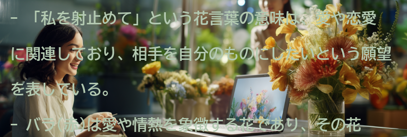 「私を射止めて」という花言葉の意味とは?の要点まとめ