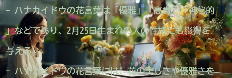 ハナカイドウの花言葉と性格への影響の要点まとめ