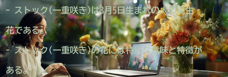 ストック(一重咲き)の花の意味と特徴の要点まとめ