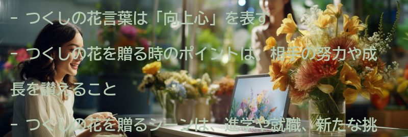 つくしの花を贈る時のポイントの要点まとめ