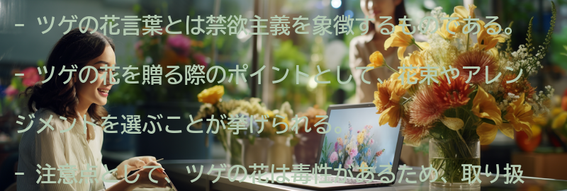 ツゲの花を贈る際のポイントと注意点の要点まとめ