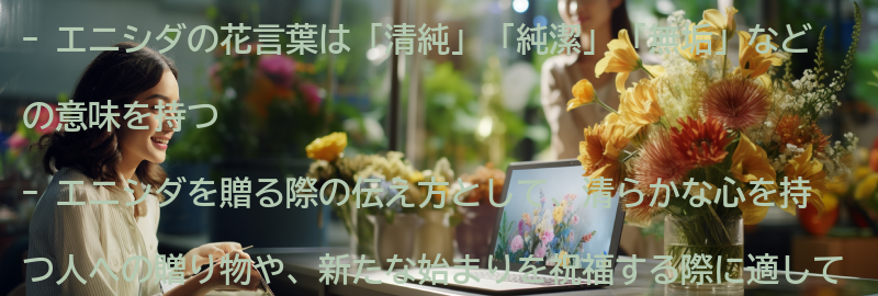 エニシダを使った花言葉の伝え方の要点まとめ