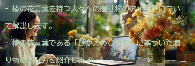 椿の花言葉を持つ人々への贈り物のアイデアの要点まとめ