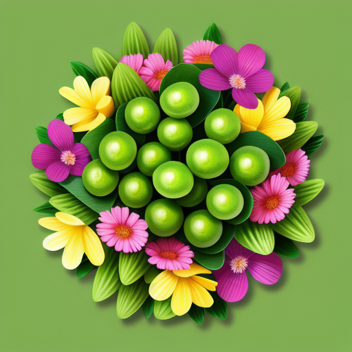 エンドウの花を使ったアレンジメントのアイデア