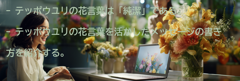 テッポウユリの花言葉を活かしたメッセージの書き方の要点まとめ