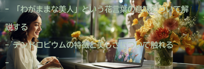「わがままな美人」という花言葉の意味の要点まとめ