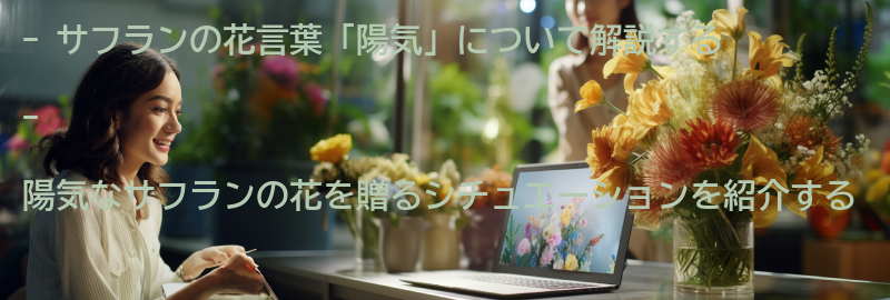 陽気なサフランの花を贈るシチュエーションの要点まとめ