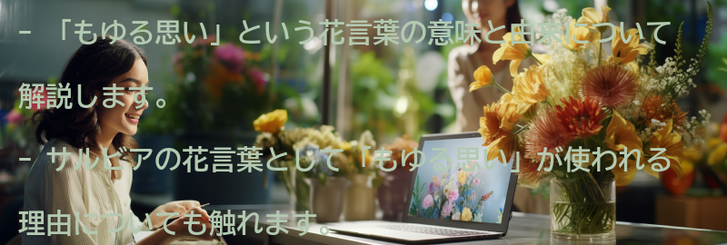 「もゆる思い」という花言葉の意味と由来の要点まとめ