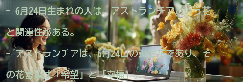 6月24日生まれの人とアストランチアの関連性の要点まとめ