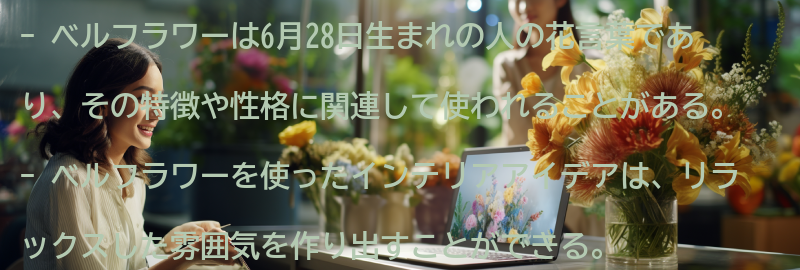 ベルフラワーを使ったインテリアアイデアの要点まとめ