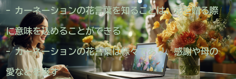 カーネーションの花言葉を知ることの意義の要点まとめ