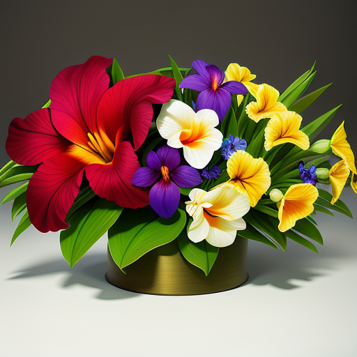 ジャーマンアイリスを使ったアレンジメントのアイデア