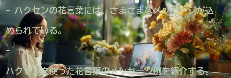 ハクセンを使った花言葉のメッセージ例の要点まとめ
