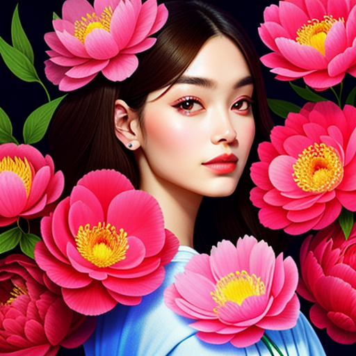 牡丹の花を通じて表現される美と女性像