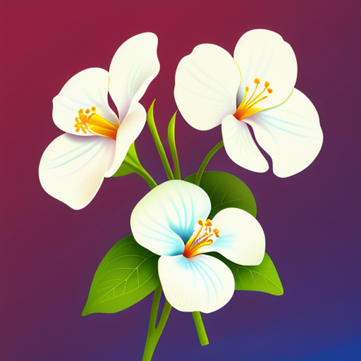 ビオラ(白)の花を贈るシーンとは