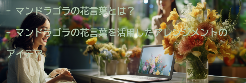 マンドラゴラの花言葉を活用したアレンジメントのアイデアの要点まとめ