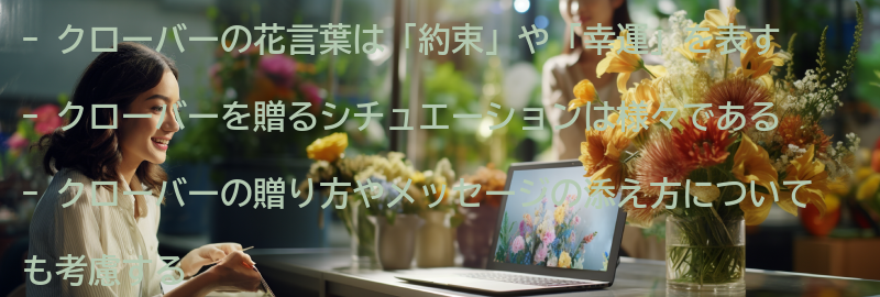 クローバーを贈る時のシチュエーションの要点まとめ