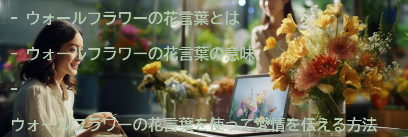 ウォールフラワーの花言葉を知って、愛情を伝えようの要点まとめ