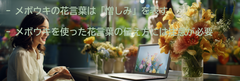 メボウキを使った花言葉の伝え方の要点まとめ