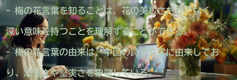梅の花言葉を知ることの意義とはの要点まとめ