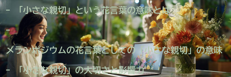 「小さな親切」という花言葉の意味とはの要点まとめ